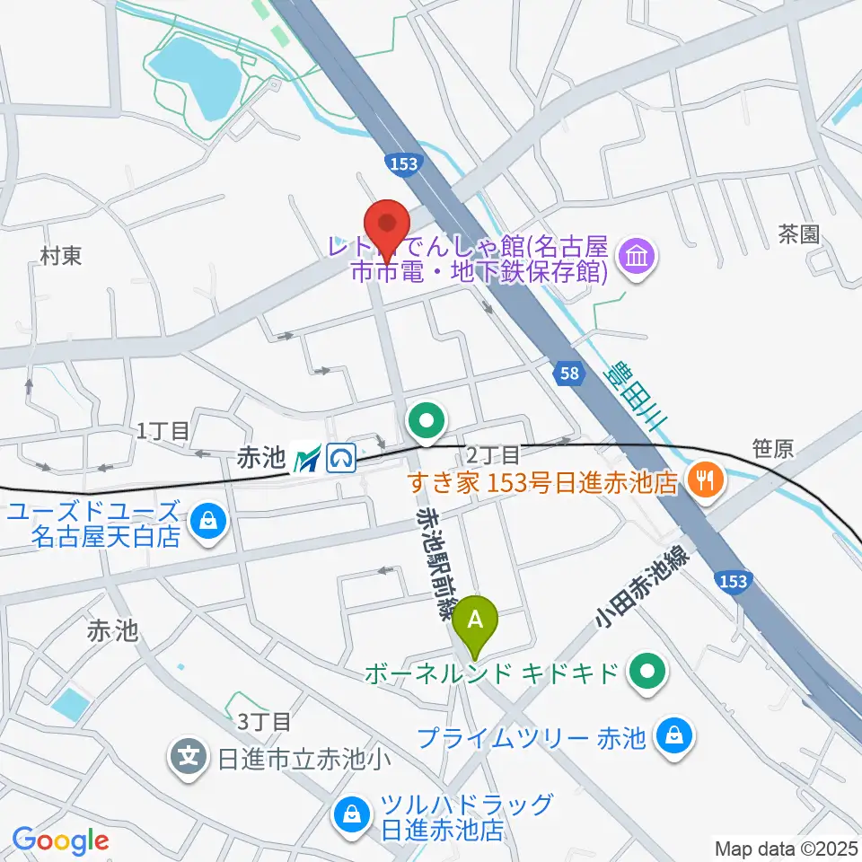 ロージィミュージック赤池校周辺のホテル一覧地図