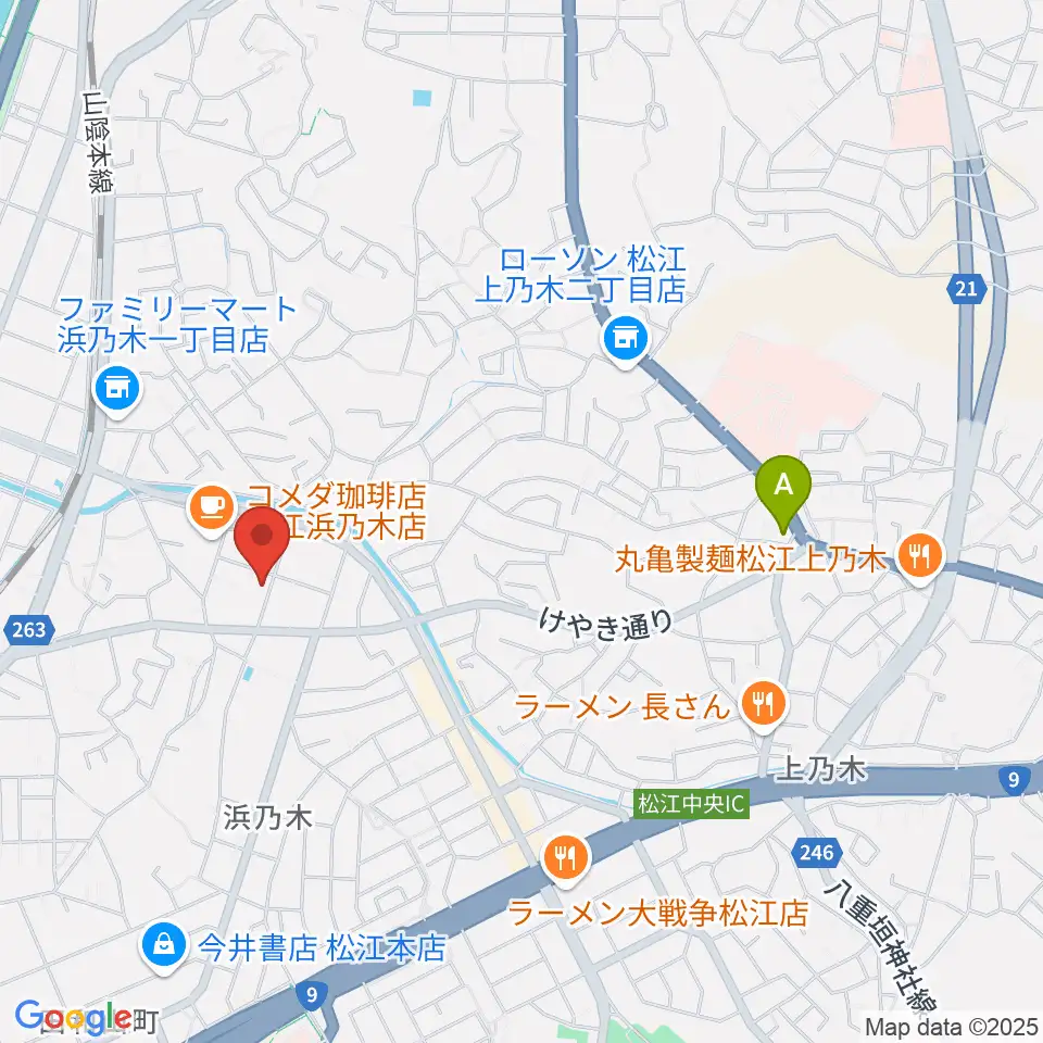 アイミュージックスクール周辺のホテル一覧地図