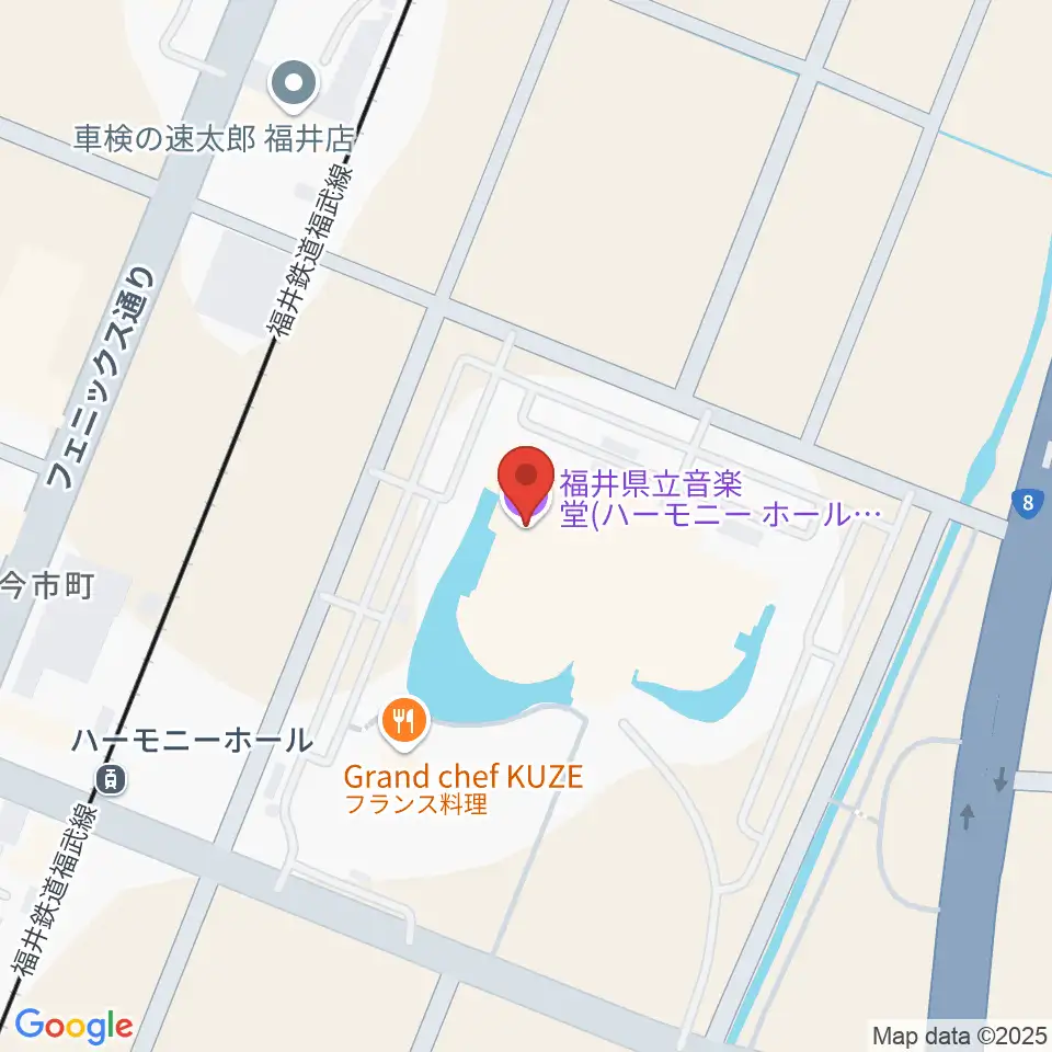 ハーモニーホールふくい 福井県立音楽堂周辺のホテル一覧地図