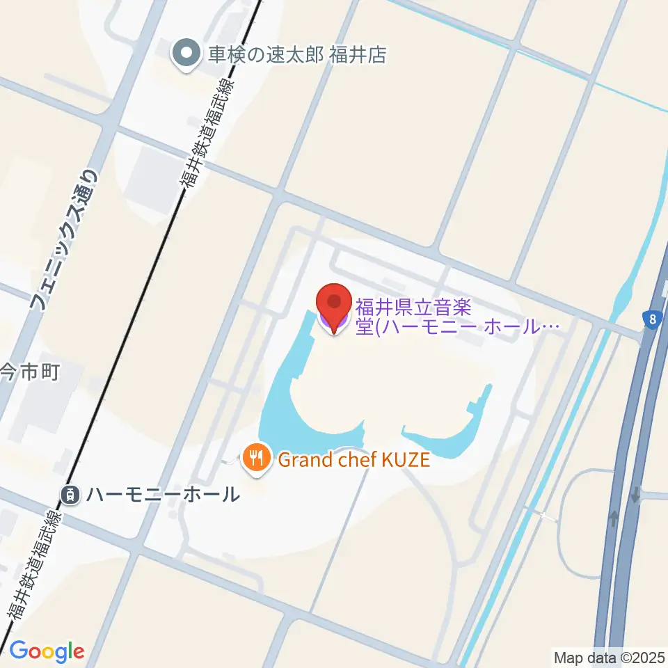 ハーモニーホールふくい 福井県立音楽堂周辺のホテル一覧地図