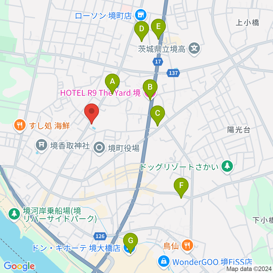 がくえんどう音楽教室周辺のホテル一覧地図