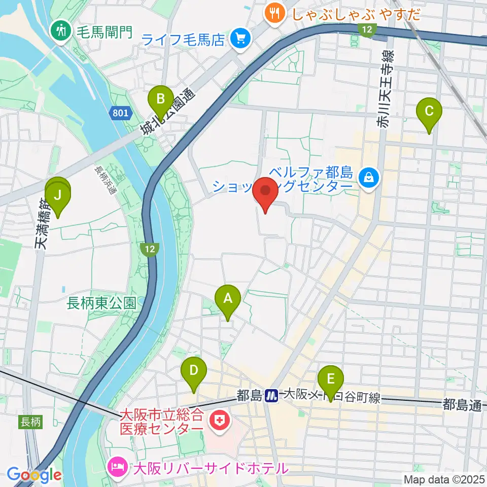 森音楽教室 都島教室周辺のホテル一覧地図