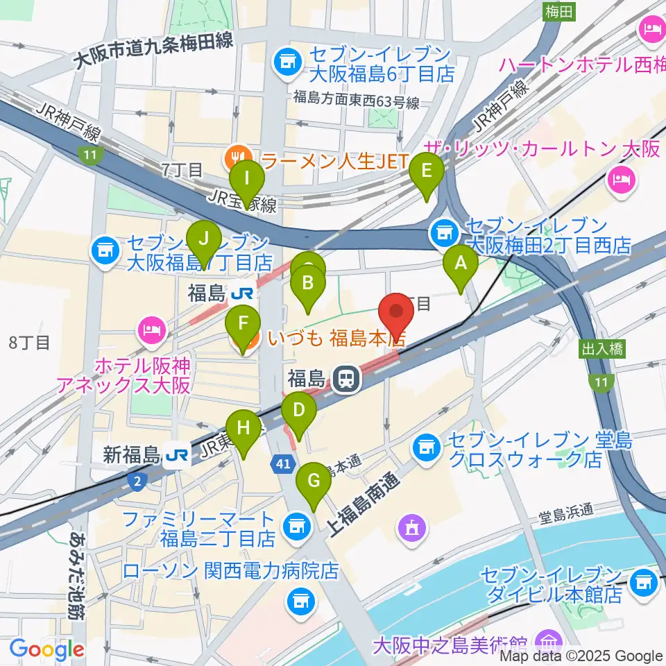 ソウルバードミュージックスクール大阪本校周辺のホテル一覧地図