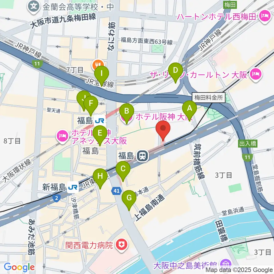ソウルバードミュージックスクール大阪本校周辺のホテル一覧地図