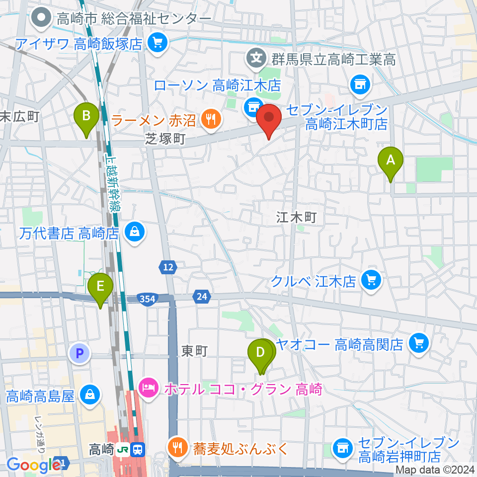 藤巻ピアノ音楽教室周辺のホテル一覧地図