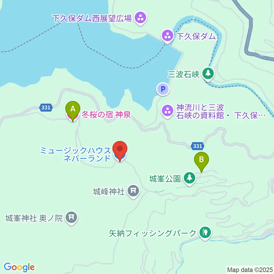 バンド合宿スタジオネバーランド周辺のホテル一覧地図