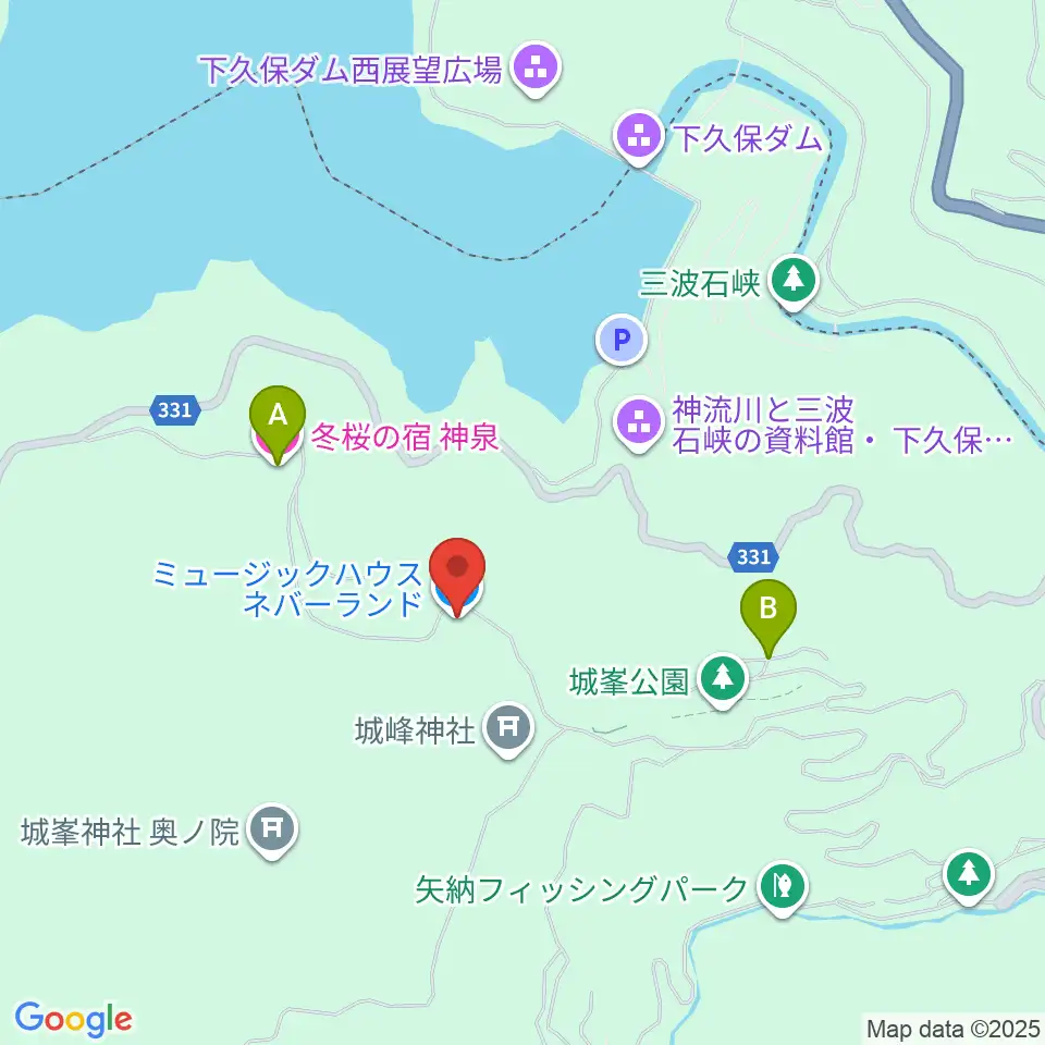 バンド合宿スタジオネバーランド周辺のホテル一覧地図