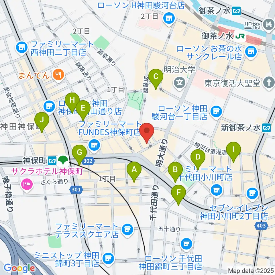 ナチュラルハイテックレコーズ周辺のホテル一覧地図