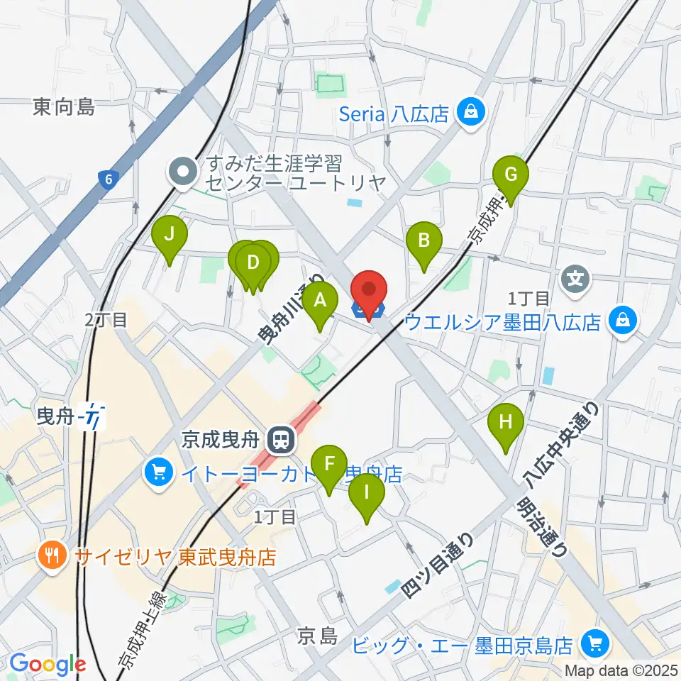 MAT音楽教室 曳舟第二教室周辺のホテル一覧地図