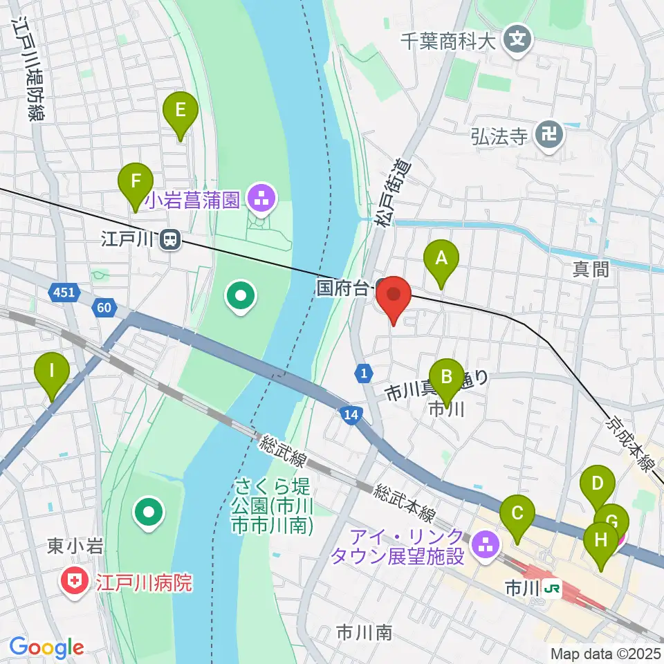 STUDIO Be周辺のホテル一覧地図