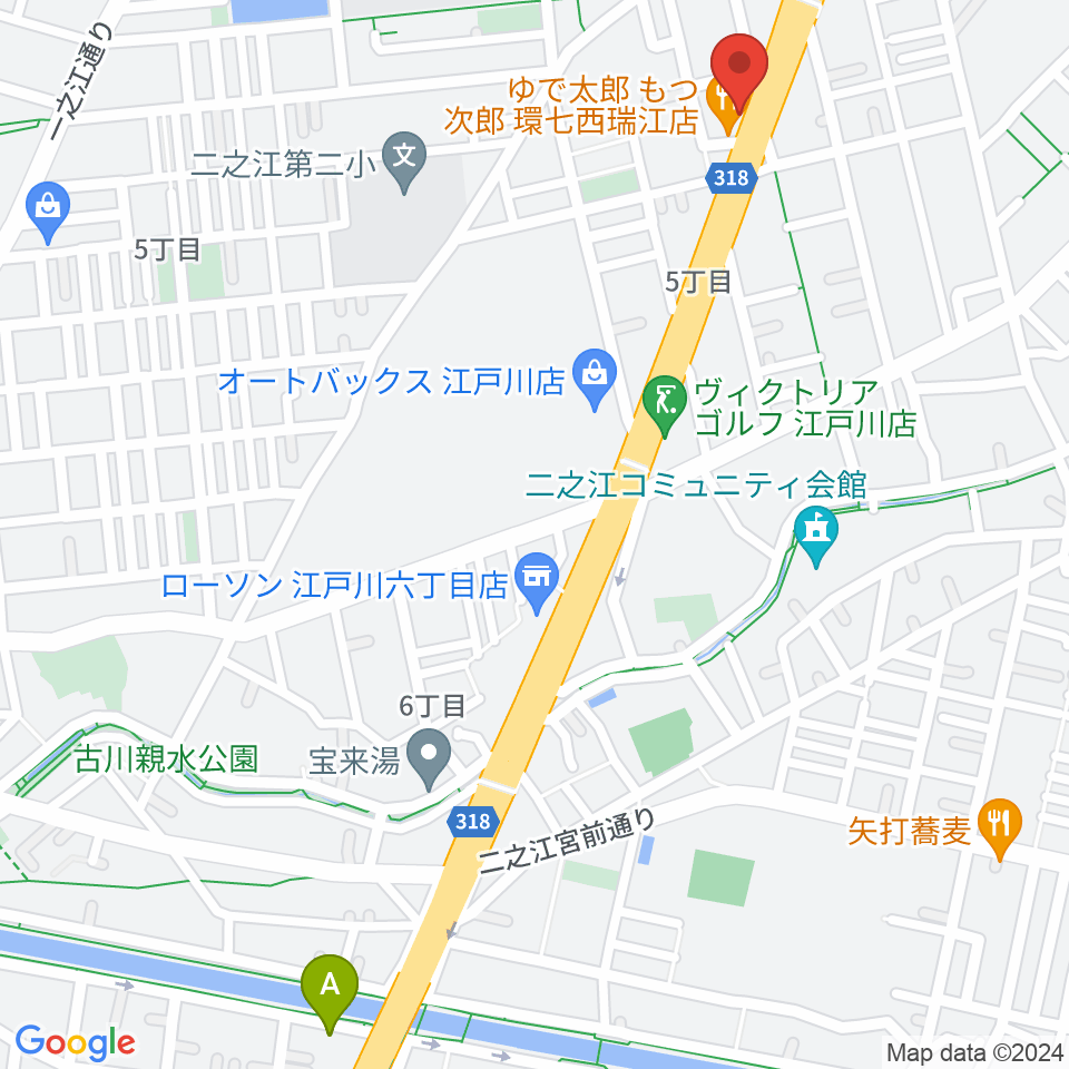 サウンドスタジオＭ一之江店周辺のホテル一覧地図