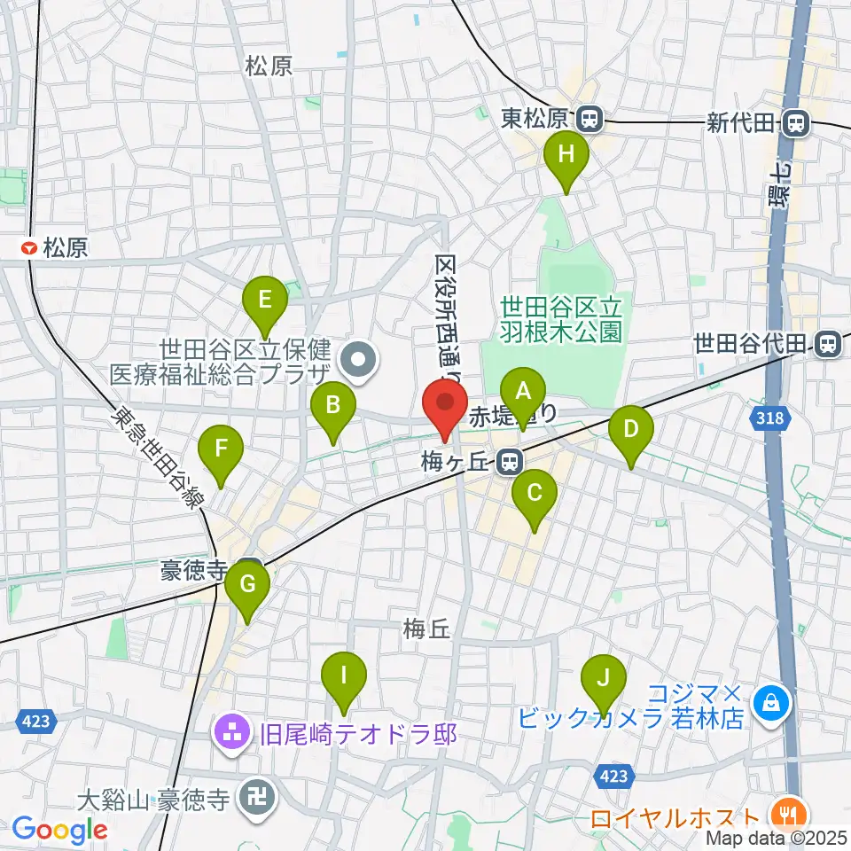 弦遊亭周辺のホテル一覧地図