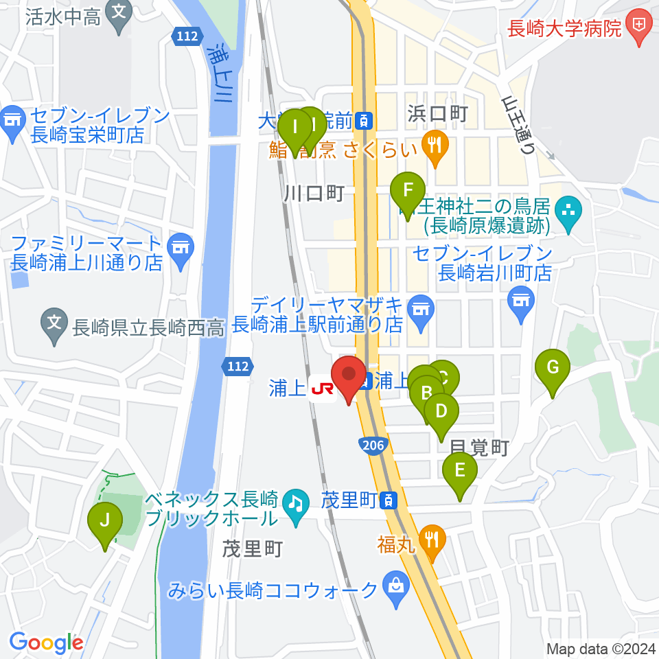 アノミュージックハウス周辺のホテル一覧地図