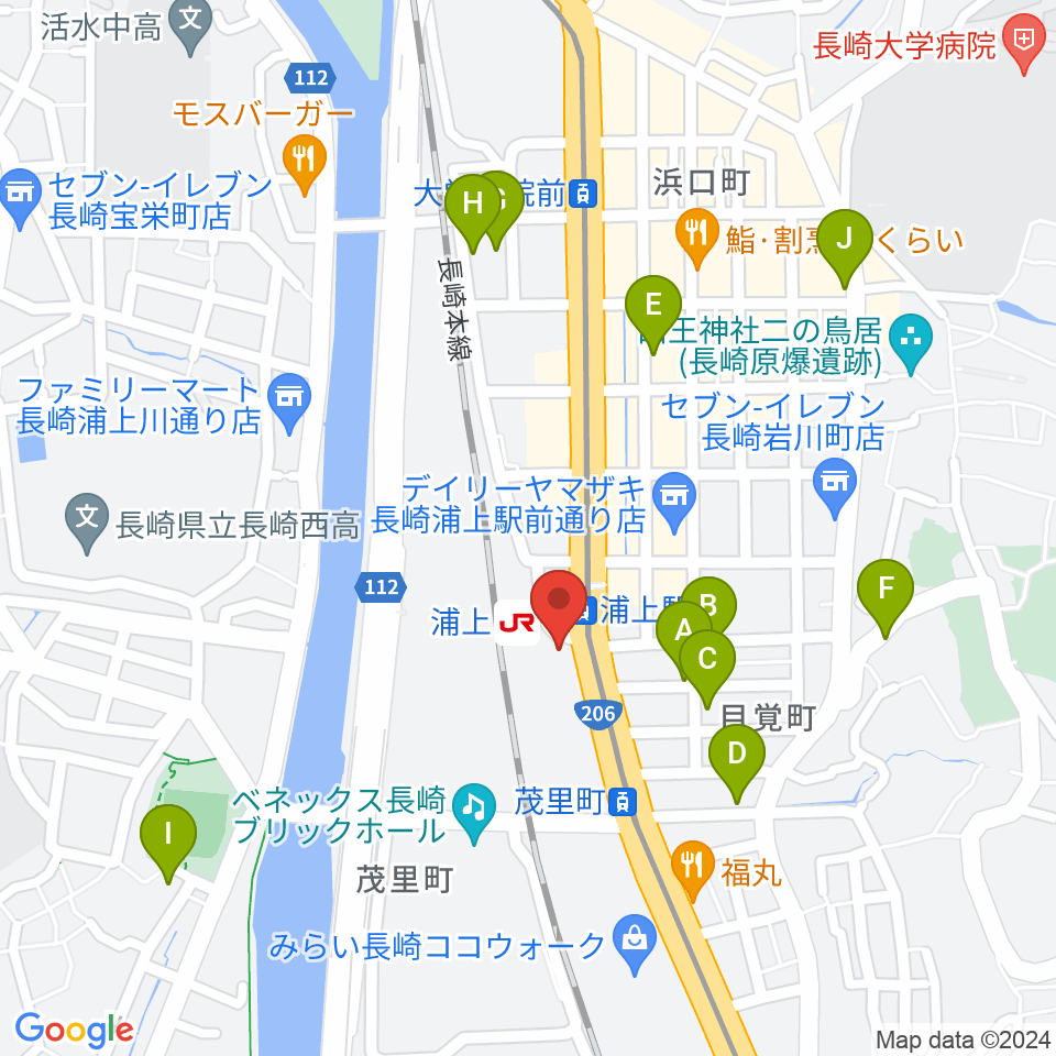 アノミュージックハウス周辺のホテル一覧地図