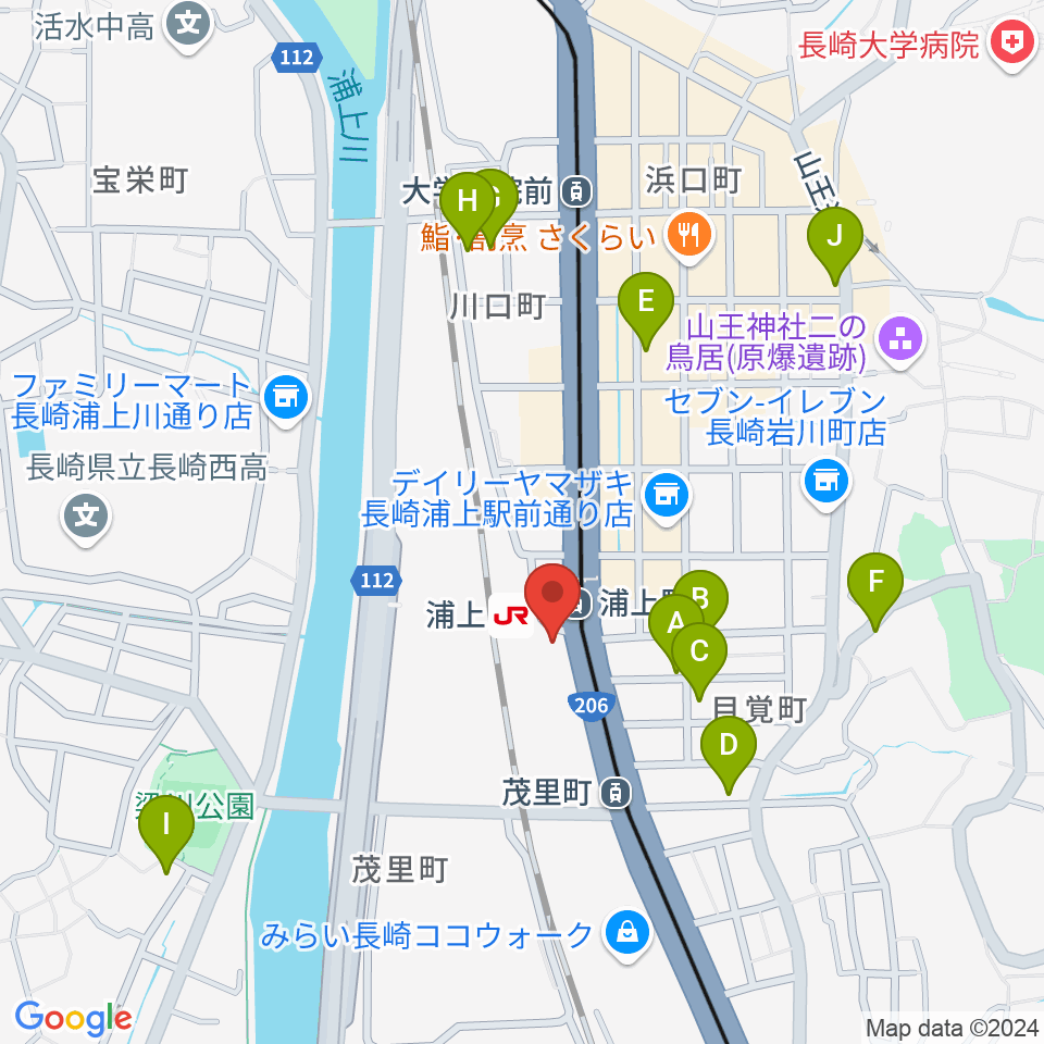 アノミュージックハウス周辺のホテル一覧地図