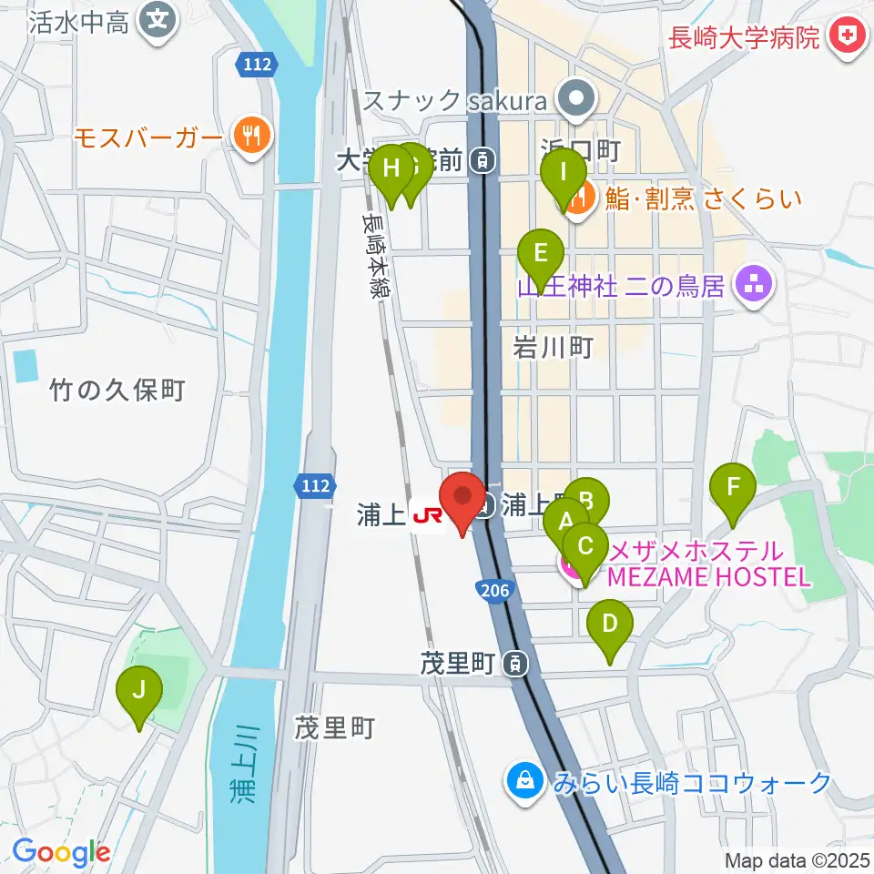 アノミュージックハウス周辺のホテル一覧地図
