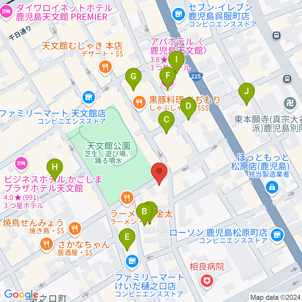 鹿児島スピードキング周辺のホテル一覧地図