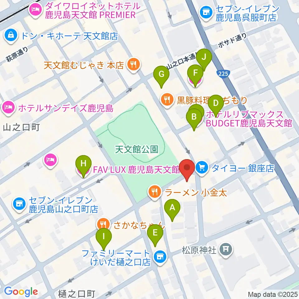 鹿児島スピードキング周辺のホテル一覧地図