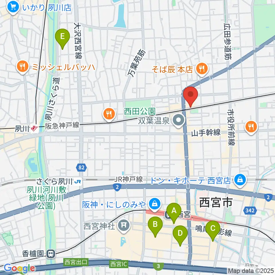 音楽スタジオ モンジャクシン周辺のホテル一覧地図
