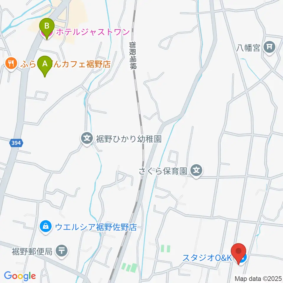 STUDIO O&K 裾野店周辺のホテル一覧地図