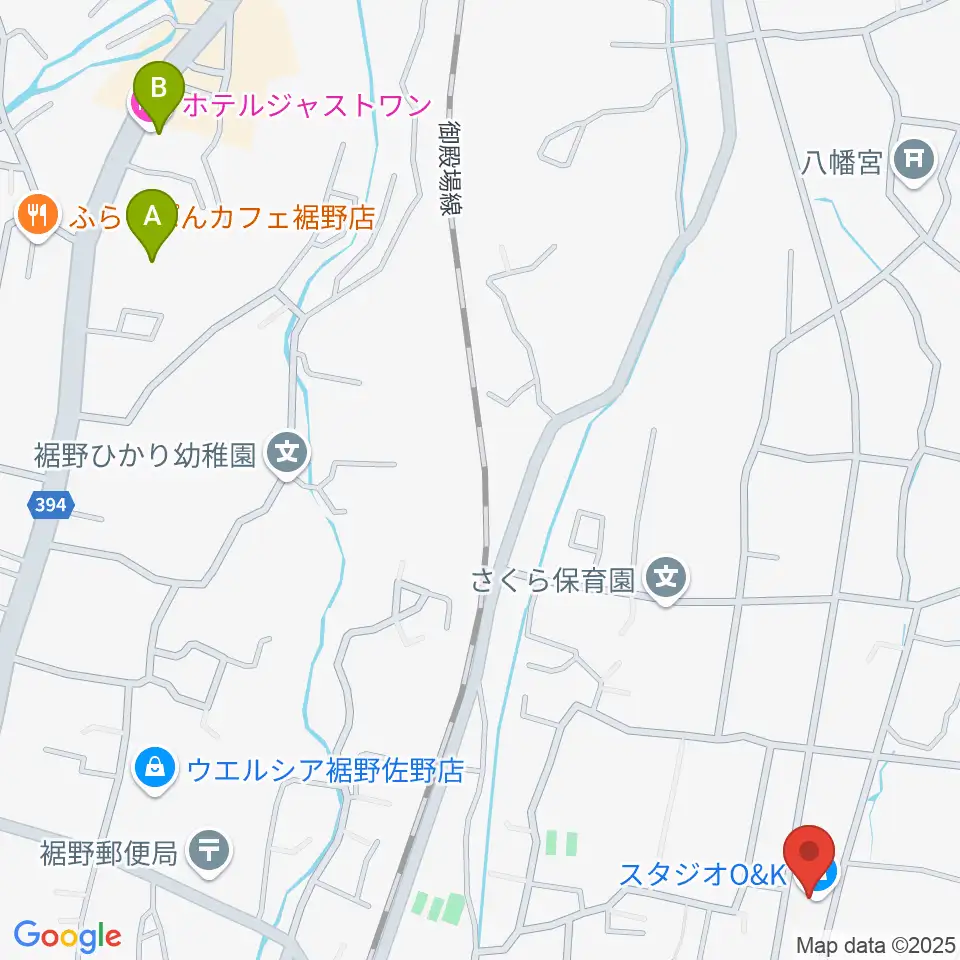 STUDIO O&K 裾野店周辺のホテル一覧地図