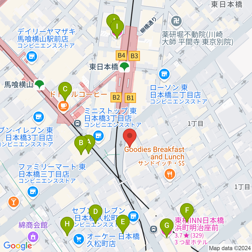 株式会社プリマ楽器周辺のホテル一覧地図