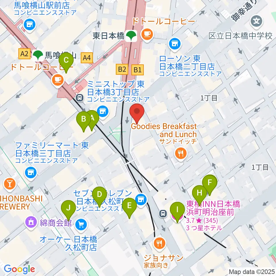 株式会社プリマ楽器周辺のホテル一覧地図