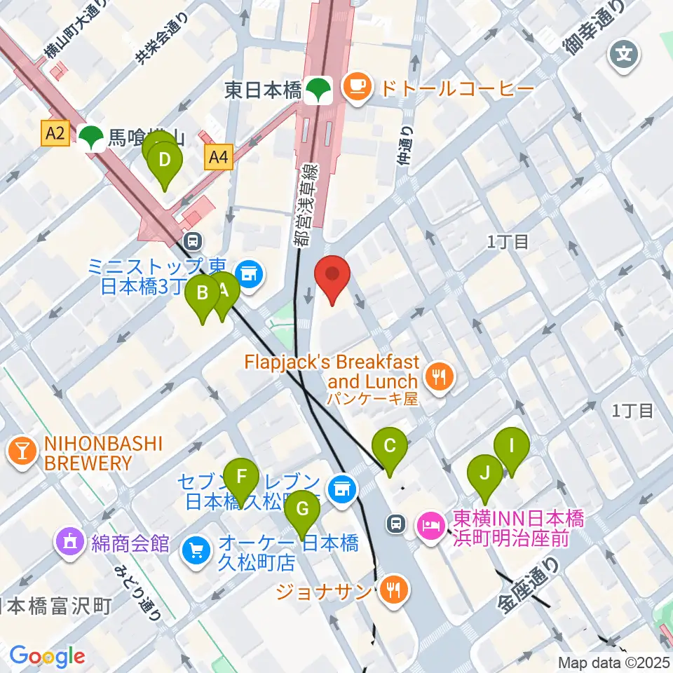 株式会社プリマ楽器周辺のホテル一覧地図