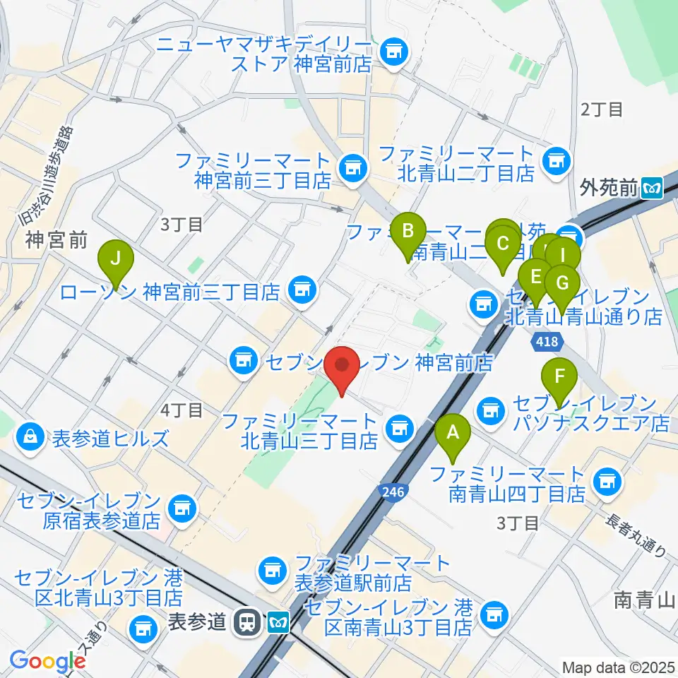スタインウェイ&サンズ東京周辺のホテル一覧地図