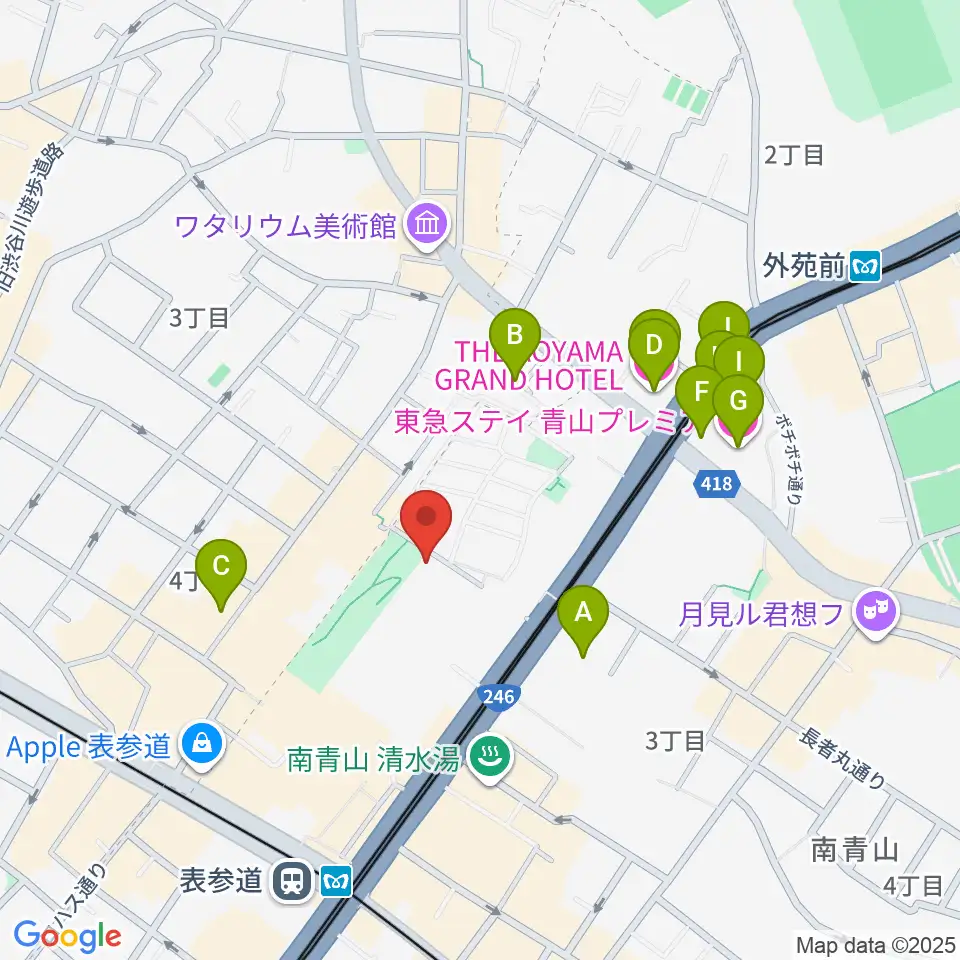 スタインウェイ&サンズ東京周辺のホテル一覧地図