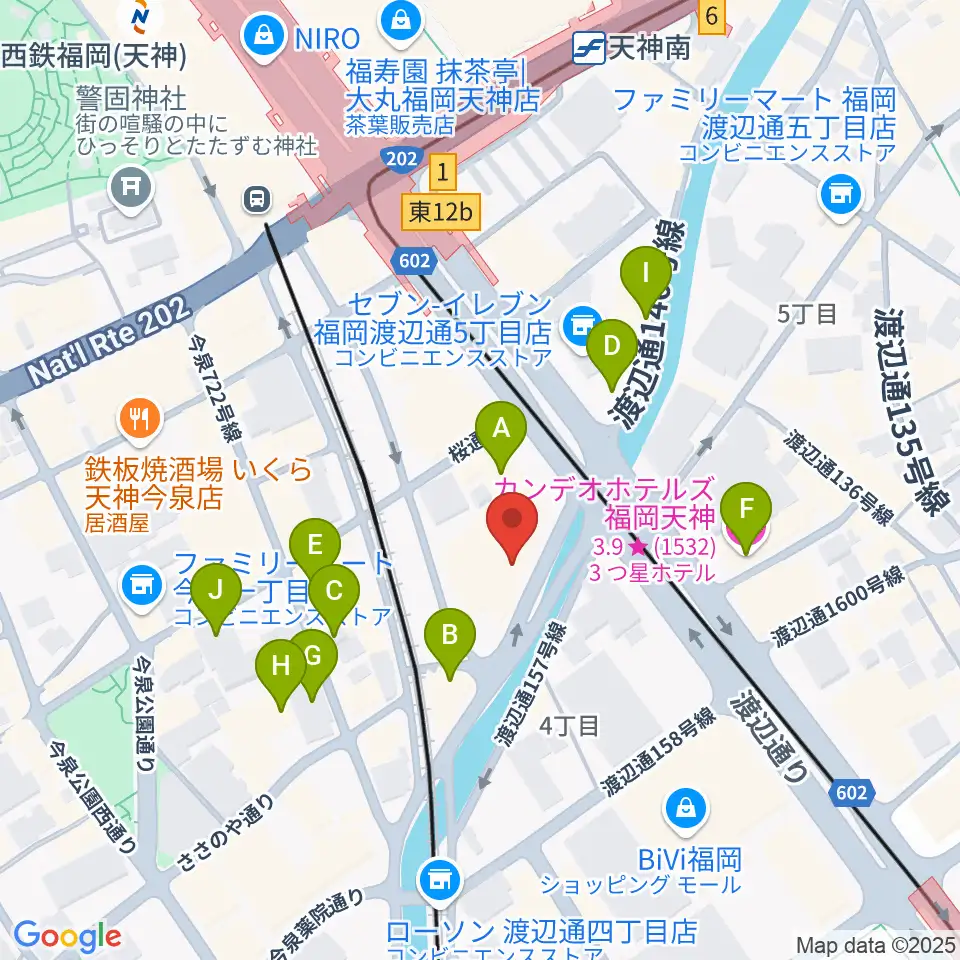 スカラエスパシオ周辺のホテル一覧地図