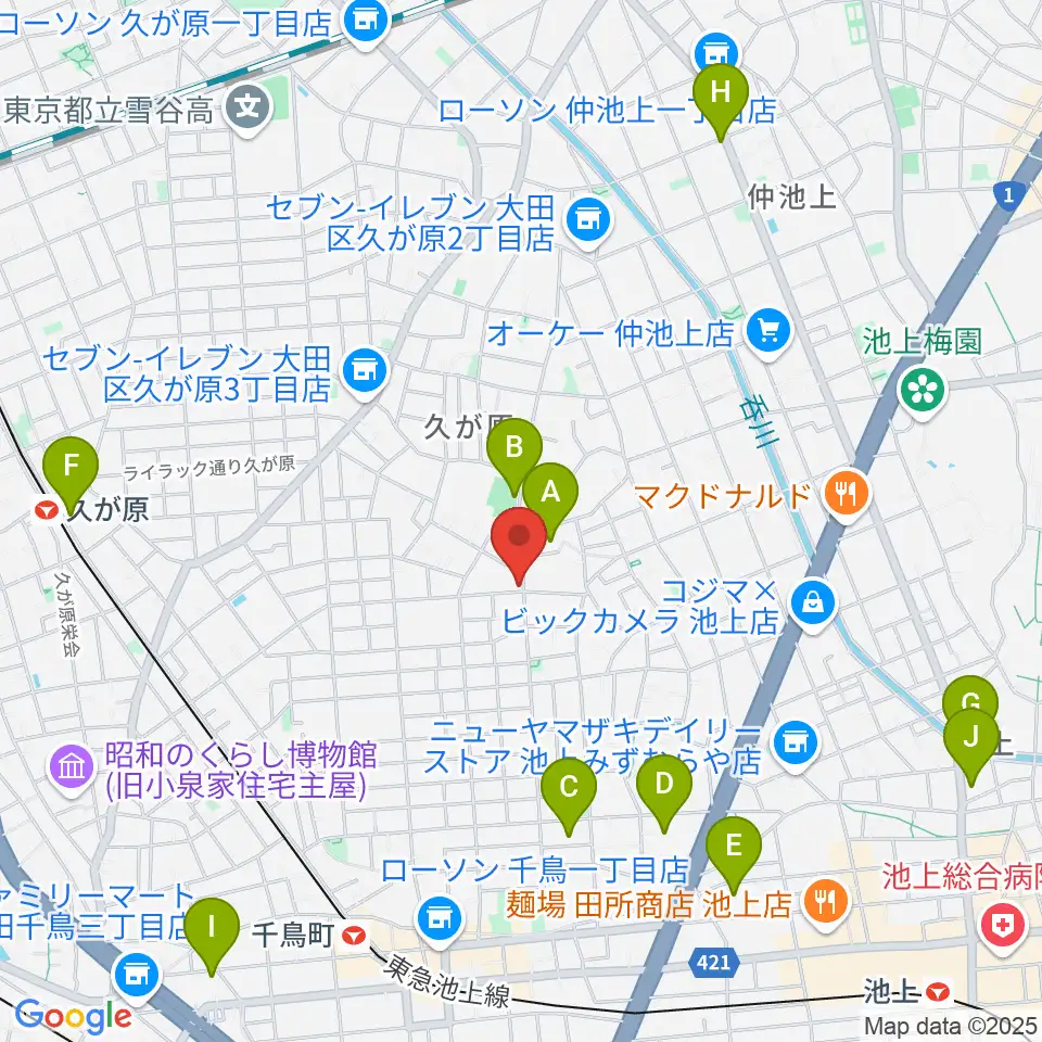 窪田ヴァイオリン教室周辺のホテル一覧地図