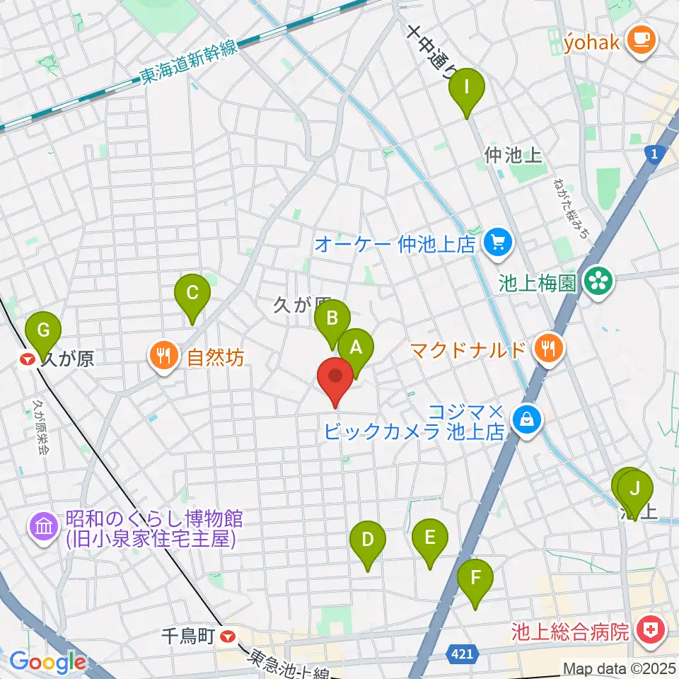 窪田ヴァイオリン教室周辺のホテル一覧地図