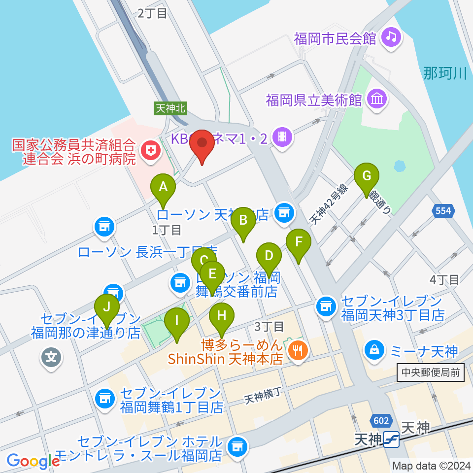 ライブハウスCB周辺のホテル一覧地図