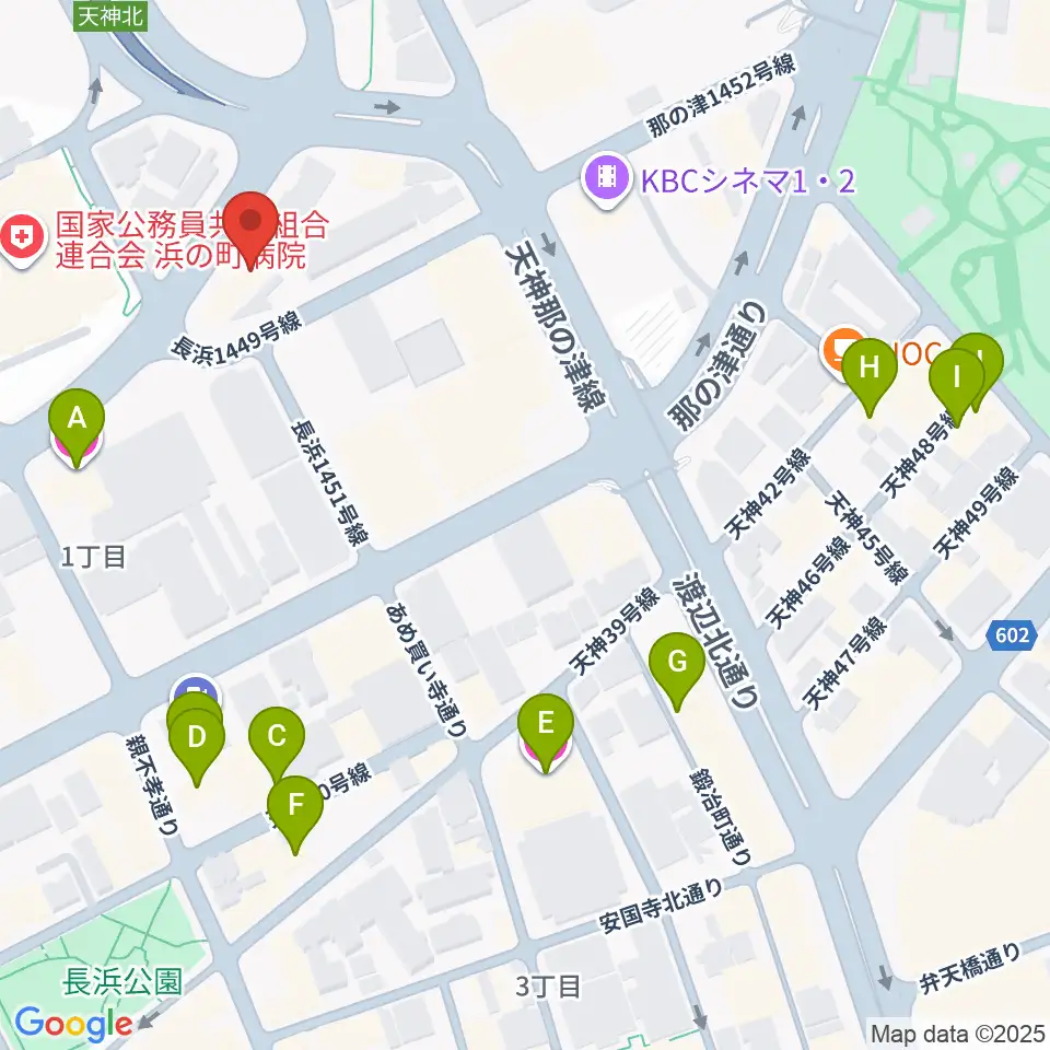 ライブハウスCB周辺のホテル一覧地図