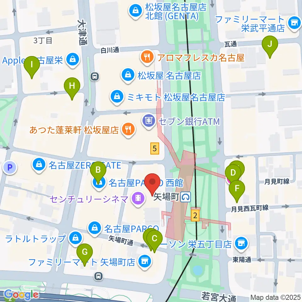 名古屋クラブクアトロ周辺のホテル一覧地図