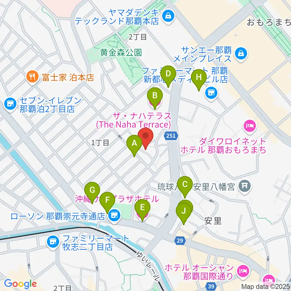ヒーホースタジオ周辺のホテル一覧地図