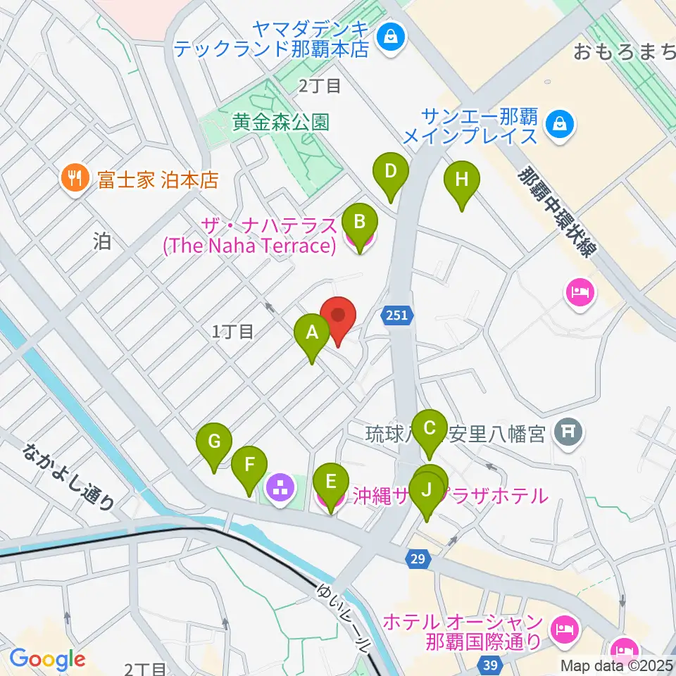 ヒーホースタジオ周辺のホテル一覧地図