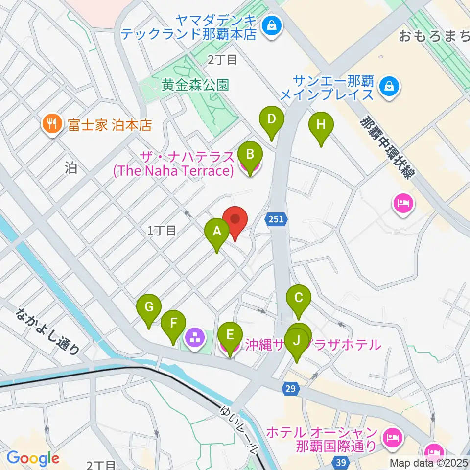 ヒーホースタジオ周辺のホテル一覧地図