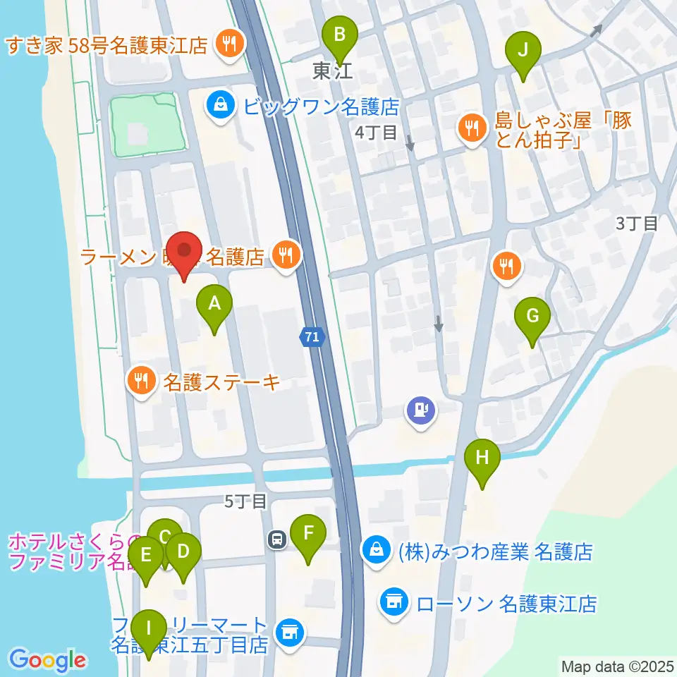 ラインナップスタジオ周辺のホテル一覧地図