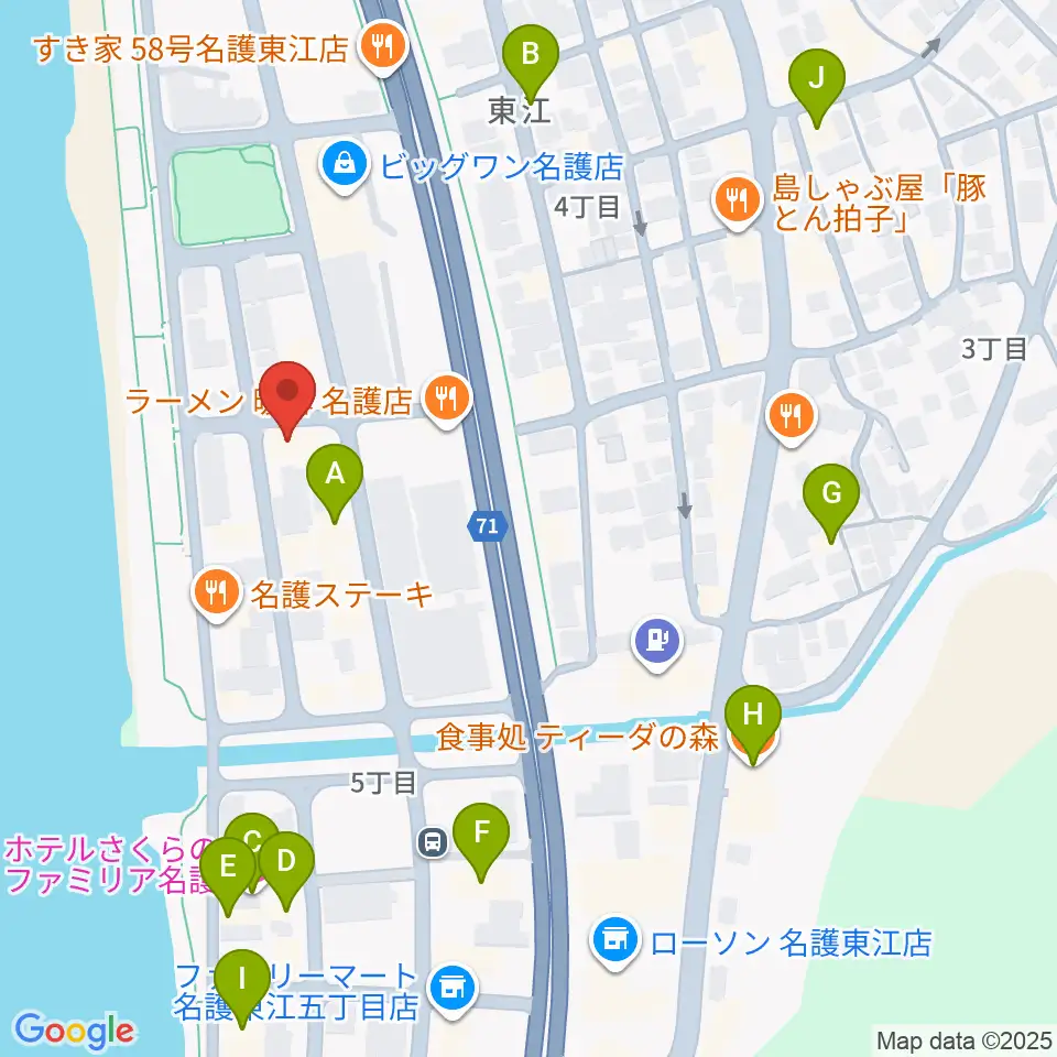 ラインナップスタジオ周辺のホテル一覧地図
