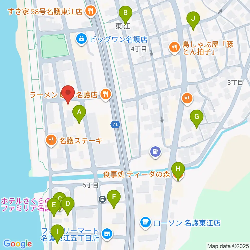ラインナップスタジオ周辺のホテル一覧地図