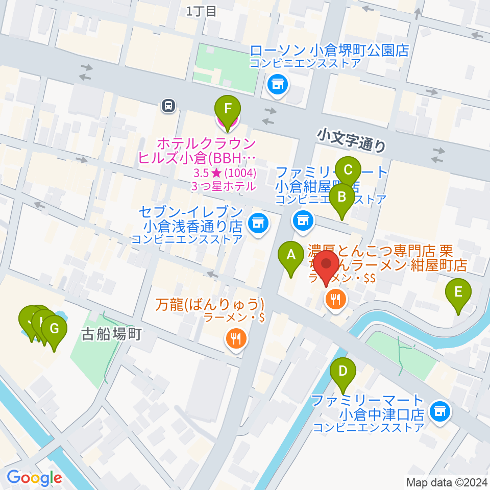 小倉フォークビレッジ周辺のホテル一覧地図