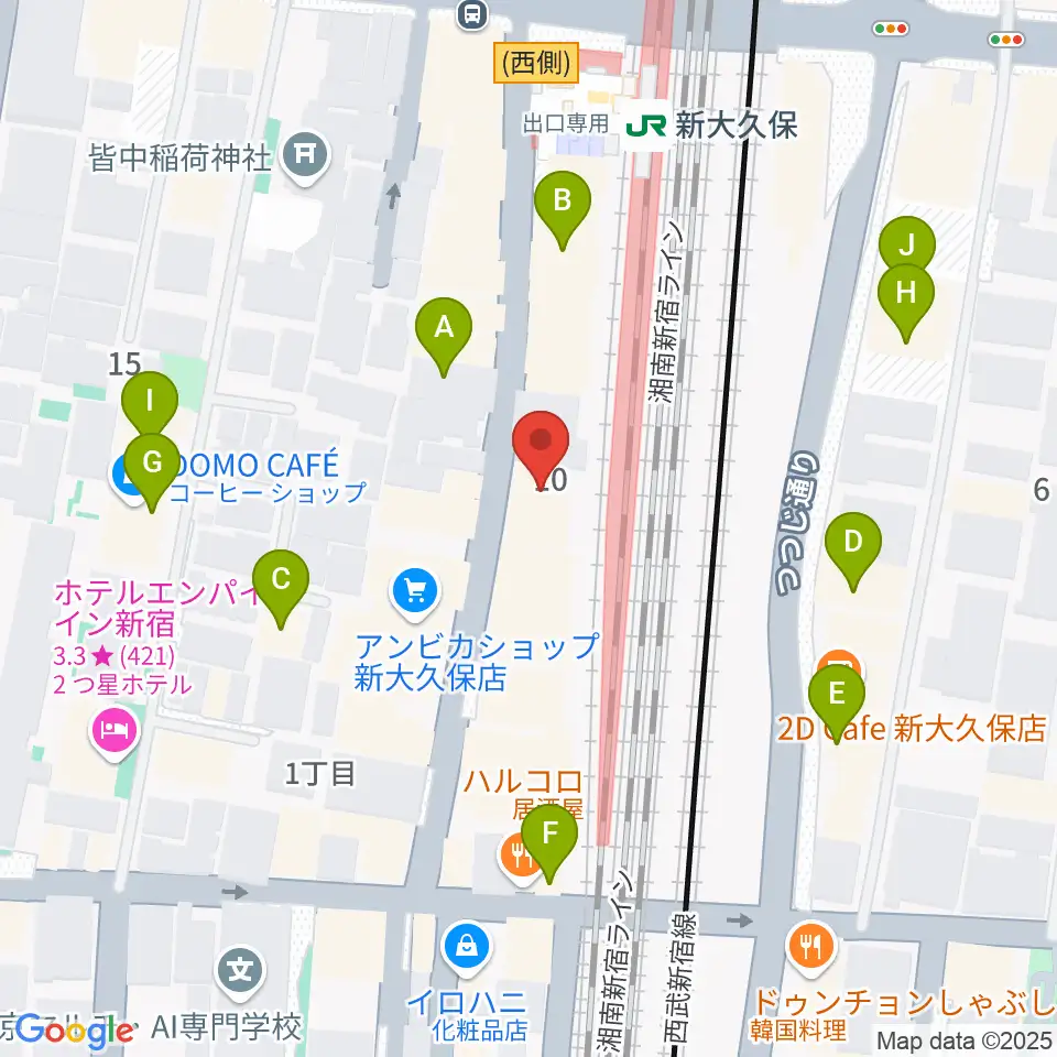 クロサワ楽器 日本総本店周辺のホテル一覧地図