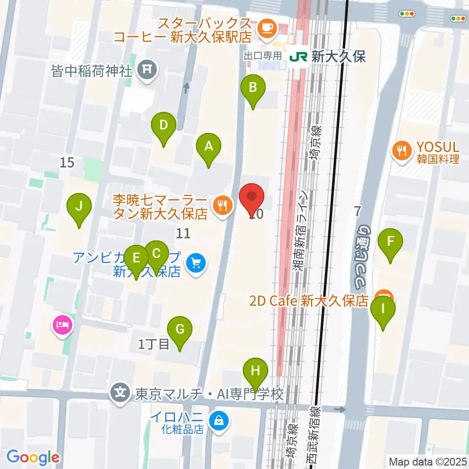 クロサワ楽器 日本総本店周辺のホテル一覧地図