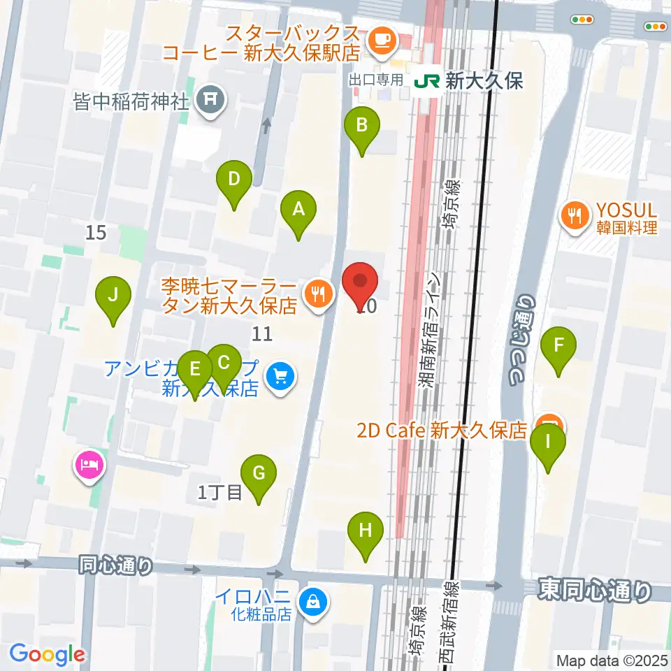 クロサワ楽器 日本総本店周辺のホテル一覧地図