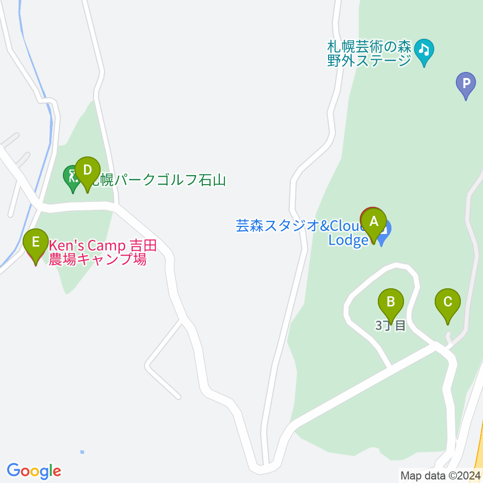 芸森スタジオ周辺のホテル一覧地図