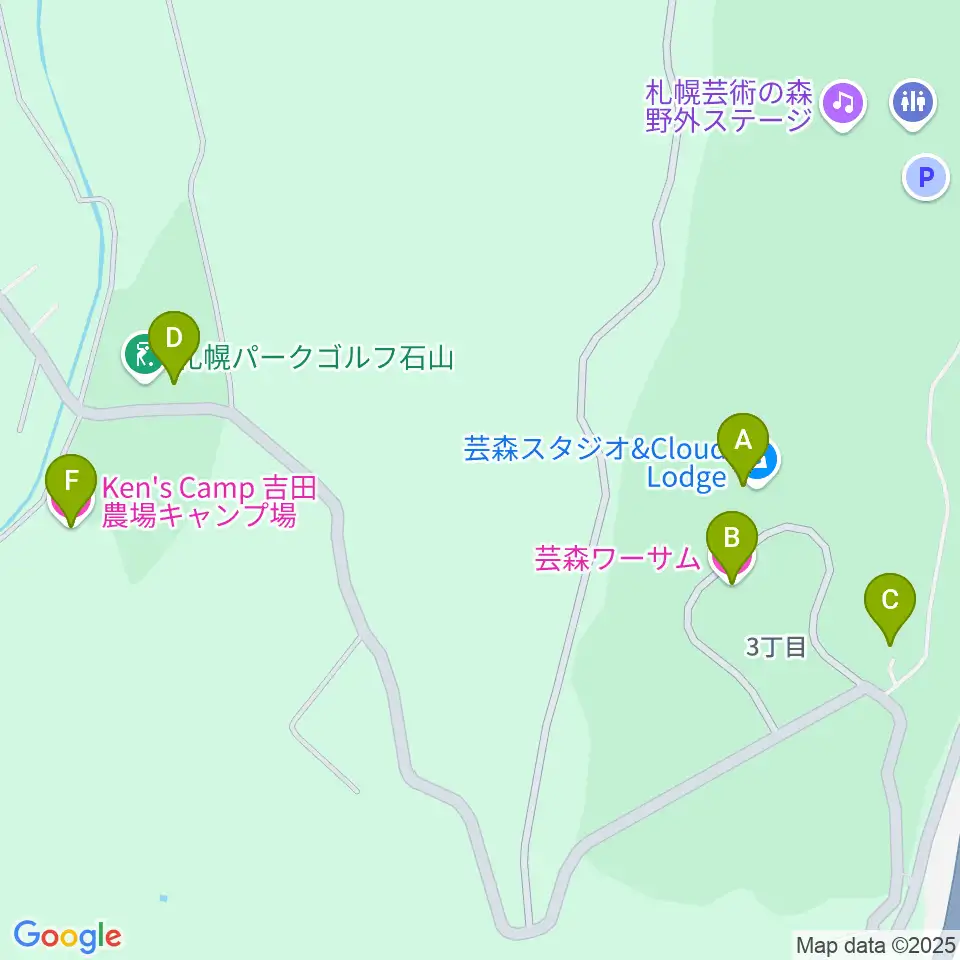 芸森スタジオ周辺のホテル一覧地図