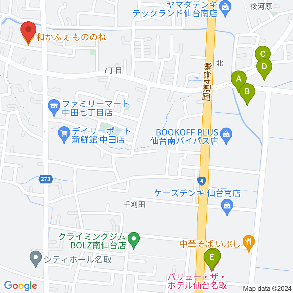 渡辺スタジオ周辺のホテル一覧地図