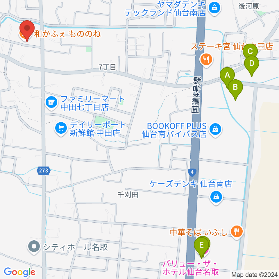 渡辺スタジオ周辺のホテル一覧地図